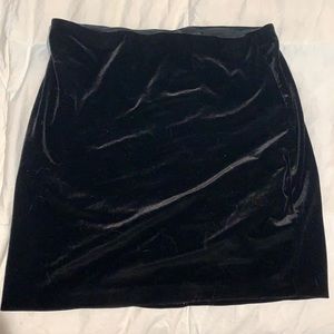 Express Velvet Mini Bodycon Skirt